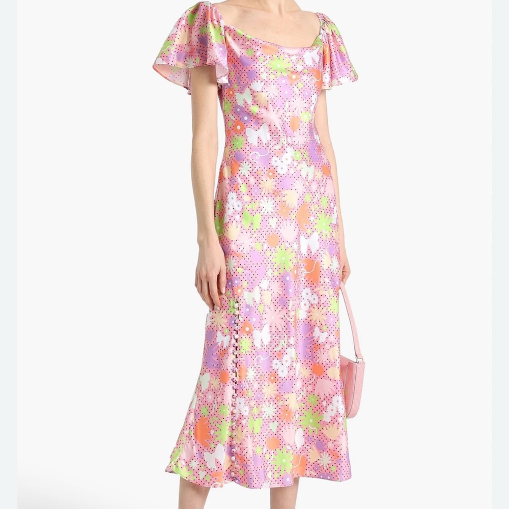OLIVIA RUBIN Multicolor Floral Midi Dress